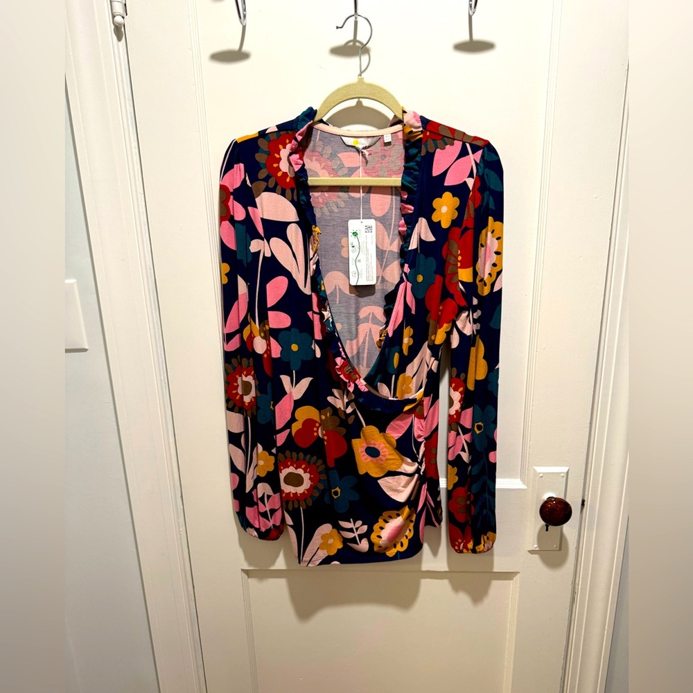 NWT Boden Elodie top in floral print